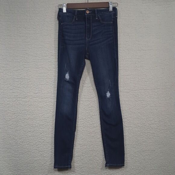 Hollister Womens High Rise Jean Legging Advanced Stretch Distressed, Sz 3S 26x26 - Picture 3 of 13